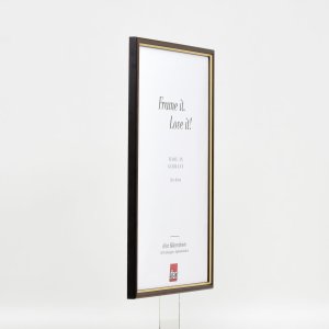 Efekt rama drewniana profil 23 orzech brąz 25x60 cm szkło antyrefleksyjne