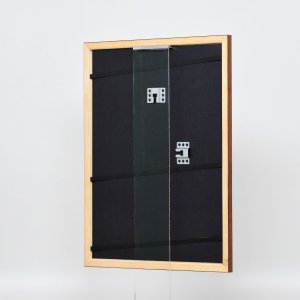Efekt Drewniana rama Profil 89 ciemny brąz 25x60 cm Szkło muzealne
