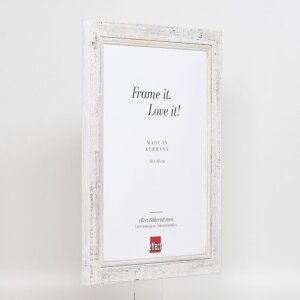 Efekt Ramka na zdjęcia z litego drewna 2240 biała 25x60 cm szkło akrylowe