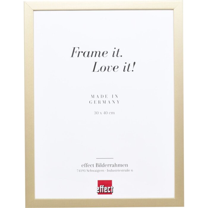 Drewniana rama Top Cube 25x60 cm złote szkło muzealne