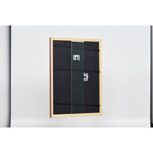 Efekt rama drewniana profil 38 brąz 25x70 cm szkło zwykłe