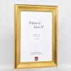 Efekt drewniana rama profil 95 złoty 25x70 cm szkło akrylowe