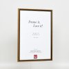 Efekt rama z litego drewna profil 22 brąz-złoty 27x48 cm szkło antyrefleksyjne