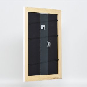 Efekt Rama z litego drewna Profil 30 biały 28x35 cm Szkło akrylowe