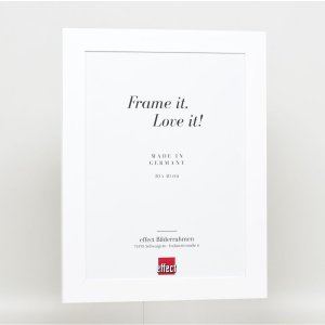 Efekt Rama z litego drewna Profil 30 biały 28x35 cm Szkło akrylowe