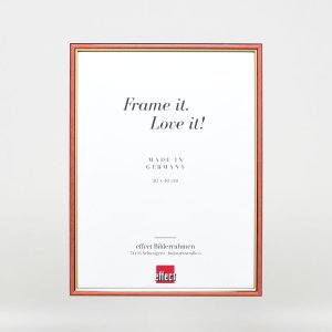 Efekt Drewniana rama Profil 23 czerwony 30x30 cm szkło przezroczyste
