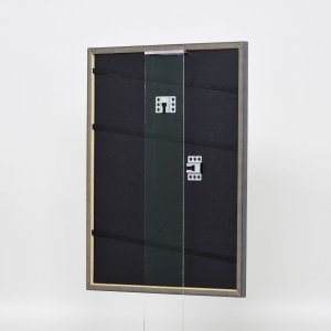 Efekt rama z litego drewna profil 25 żółty 30x30 cm szkło przezroczyste