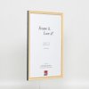 Efekt rama z litego drewna profil 25 żółty 30x30 cm szkło przezroczyste
