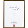 Efekt rama z litego drewna profil 22 brązowo-złoty 30x30 cm szkło antyrefleksyjne