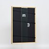 Efekt rama z litego drewna profil 22 brązowo-złoty 30x30 cm szkło antyrefleksyjne