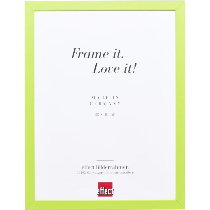 Drewniana rama Top Cube 30x30 cm zielone szkło antyrefleksyjne