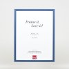 Efekt ramki drewnianej profil 35 niebieski 30x30 cm szkło antyrefleksyjne