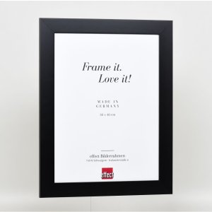 Efekt rama z litego drewna profil 30 czarny 30x40 cm szkło przezroczyste
