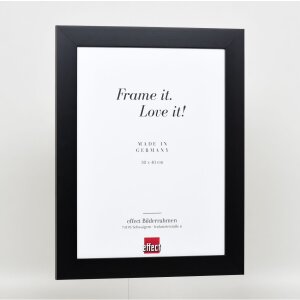 Efekt rama z litego drewna profil 30 czarny 30x45 cm szkło przezroczyste