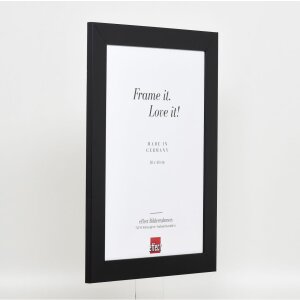 Efekt rama z litego drewna profil 30 czarny 30x45 cm szkło przezroczyste