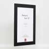Efekt rama z litego drewna profil 30 czarny 30x45 cm szkło przezroczyste