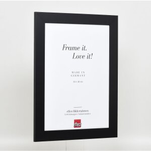 Efekt rama z litego drewna profil 30 czarny 35x50 cm szkło antyrefleksyjne