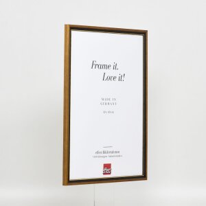 Effect rama z litego drewna profil 22 brąz-złoty 40x40 cm szkło antyrefleksyjne