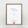 Effect rama z litego drewna profil 22 brąz-złoty 40x40 cm szkło antyrefleksyjne