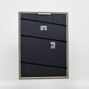 Efekt rama z litego drewna profil 25 orzech brąz 40x50 cm szkło akrylowe