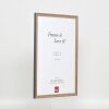 Efekt rama z litego drewna profil 25 orzech brąz 40x50 cm szkło akrylowe