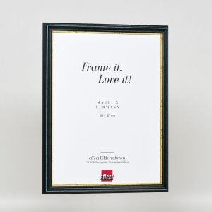 Efekt drewniana rama profil 21 niebieski 40x60 cm szkło antyrefleksyjne