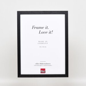 Efekt ramki drewnianej profil 33 czarny 42x59,4 cm szkło antyrefleksyjne