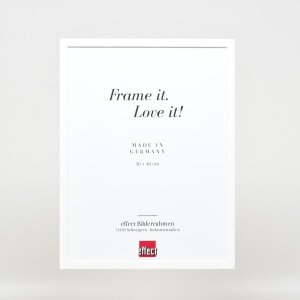 Efekt Drewniana rama Profil 35 biały 45x80 cm Szkło muzealne