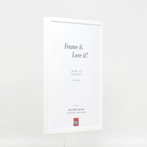 Efekt Drewniana rama Profil 35 biały 45x80 cm Szkło muzealne