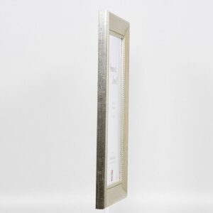 Efekt rama drewniana profil 95 srebrny 45x80 cm szkło akrylowe