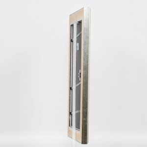 Efekt rama drewniana profil 95 srebrny 45x80 cm szkło akrylowe