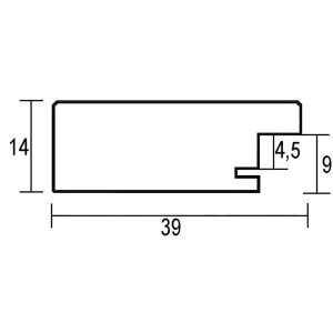 Efekt rama z litego drewna profil 30 czarny 50x50 cm...