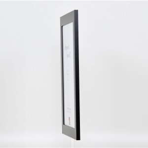 Efekt rama z litego drewna profil 30 czarny 50x50 cm szkło przezroczyste