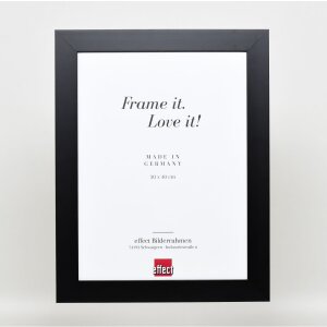 Efekt rama z litego drewna profil 30 czarny 50x50 cm szkło przezroczyste
