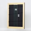 Efekt rama z litego drewna profil 30 czarny 50x50 cm szkło przezroczyste