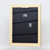 Efekt rama z litego drewna profil 30 czarny 50x50 cm szkło przezroczyste