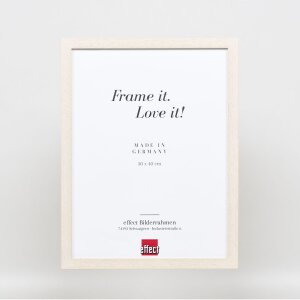 Efekt Drewniana rama Profil 33 biały 50x65 cm Szkło muzealne