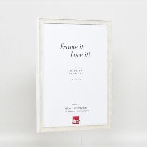 Efekt ramki drewnianej profil 2070 szkło antyrefleksyjne 50x75 cm biały