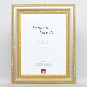 Efekt barokowa rama obrazu profil 31 srebrny 59.4x84.1 cm szkło przezroczyste