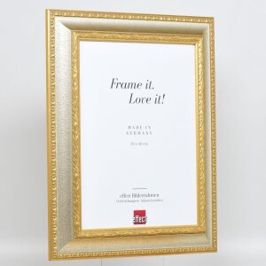 Efekt barokowa rama obrazu profil 31 srebrny 59.4x84.1 cm szkło przezroczyste