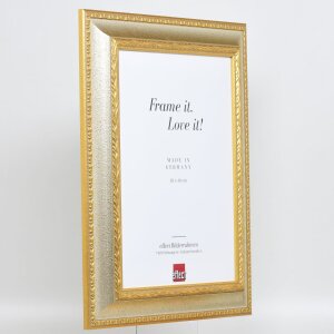 Efekt barokowa rama obrazu profil 31 srebrny 59.4x84.1 cm szkło przezroczyste