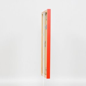 Drewniana rama Top Cube 59,4x84,1 cm czerwone szkło muzealne