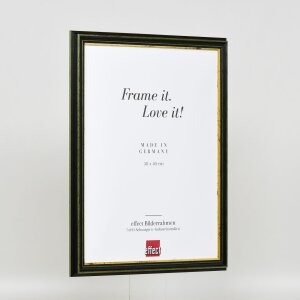 Efekt drewniana rama profil 21 zielony 60x60 cm szkło antyrefleksyjne