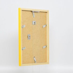 Drewniana rama Top Cube 60x60 cm żółte szkło muzealne