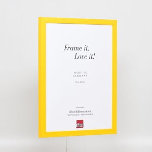 Drewniana rama Top Cube 60x60 cm żółte szkło muzealne