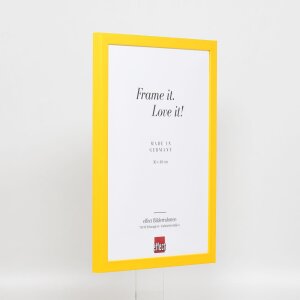 Drewniana rama Top Cube 60x60 cm żółte szkło muzealne