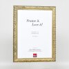 Efekt drewniana rama profil 94 złoty 60x90 cm szkło antyrefleksyjne