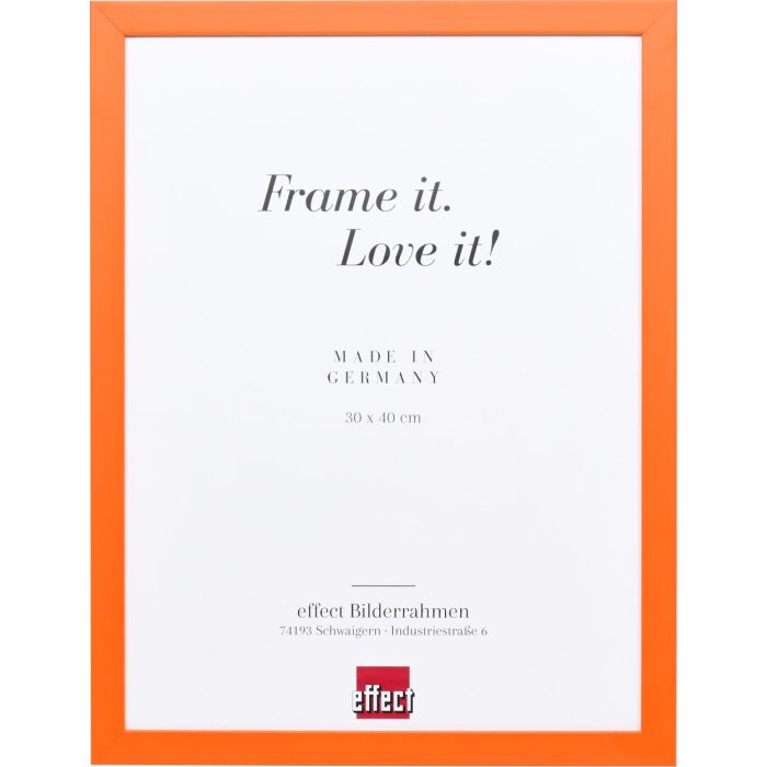 Drewniana rama Top Cube 61x91,5 cm pomarańczowe szkło antyrefleksyjne