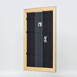 Efekt drewniana rama profil 94 srebrny 62x93 cm szkło antyrefleksyjne