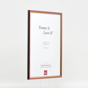 Efekt drewniana rama profil 23 czerwony 7x10 cm przezroczyste szkło